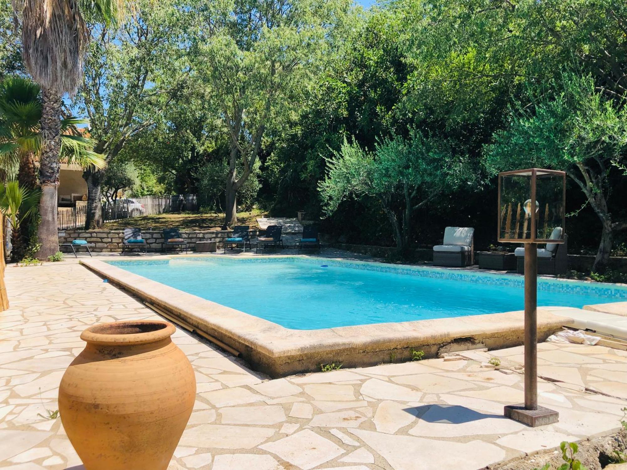 Magnifique Villa Typique Du Sud Avec Piscine Privee Et Jardin Mediterraneen Saint-Vincent-de-Barbeyrargues Exteriér fotografie