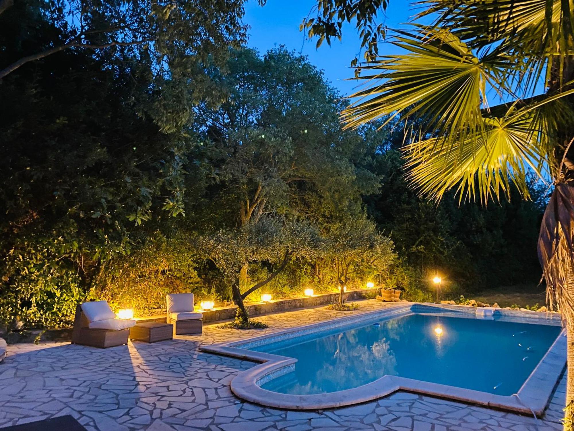 Magnifique Villa Typique Du Sud Avec Piscine Privee Et Jardin Mediterraneen Saint-Vincent-de-Barbeyrargues Exteriér fotografie