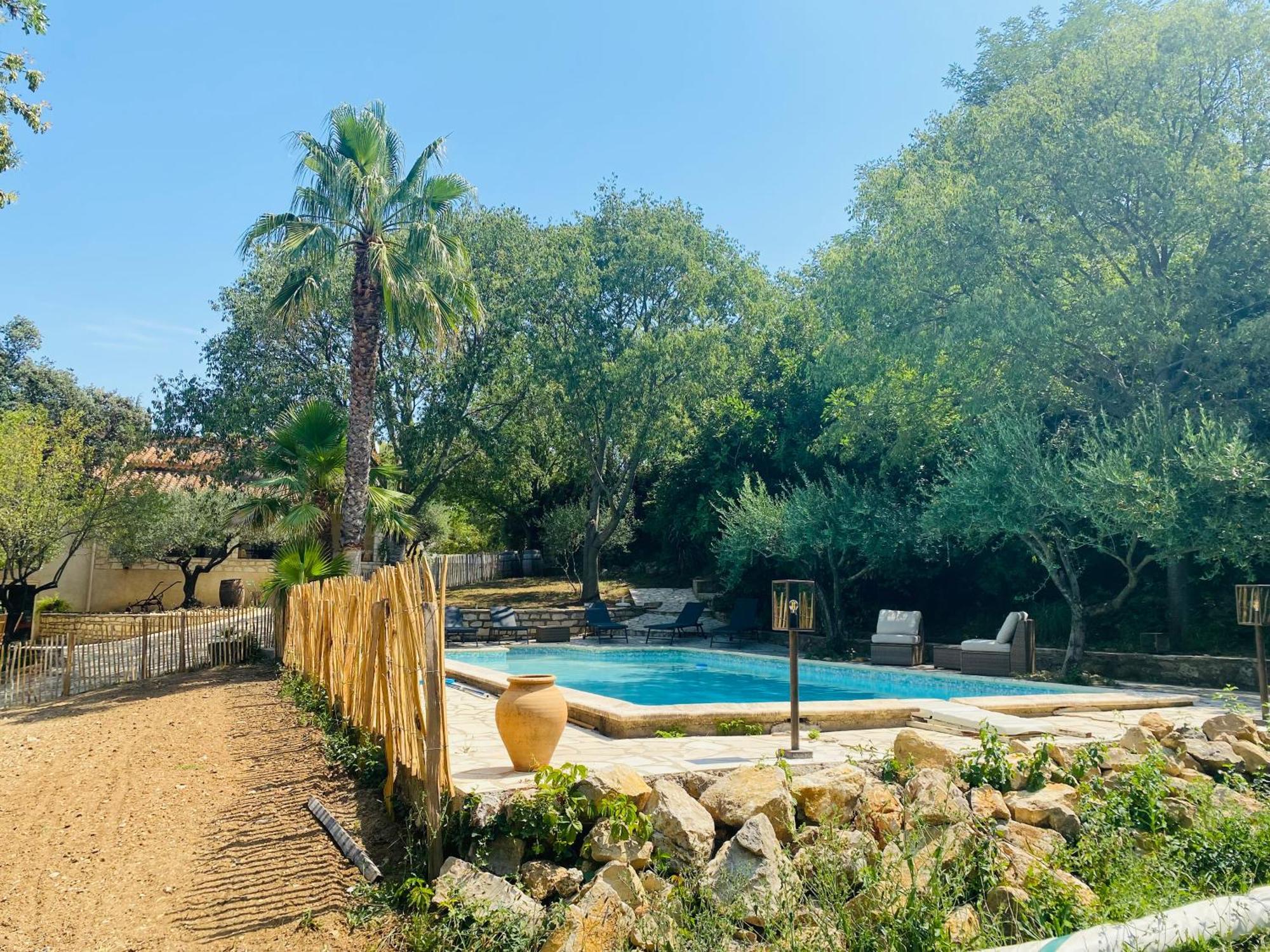 Magnifique Villa Typique Du Sud Avec Piscine Privee Et Jardin Mediterraneen Saint-Vincent-de-Barbeyrargues Exteriér fotografie